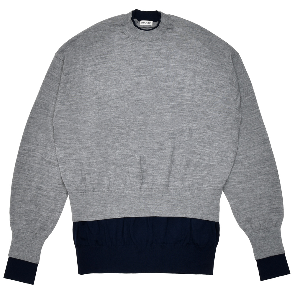 アンスクリア　INSCRIRE シャギージャケット INSCRIRE（アンスクリア） K13 バイカラーレイヤードプル