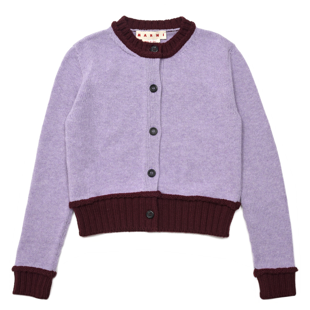 Marni 20AW オーバーサイズ フェルト ウール カーディガン S MARNI（マルニ）DMD0457Q0 UFH603 クルーネックウールカーディガン