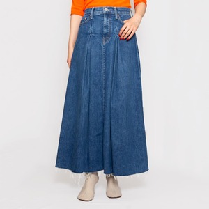 SALE】MOTHER(マザー)90101-259 THE PLEATED MAXI SKIRT FRAY デニム ...