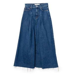 MOTHER(マザー)<BR>90101-259 THE PLEATED MAXI SKIRT FRAY デニムスカート 正規品