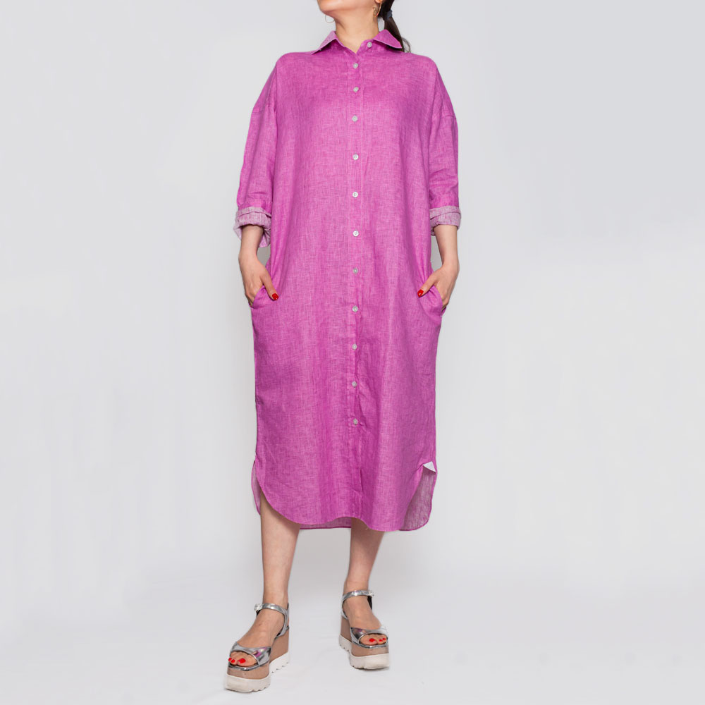 Finamore(フィナモレ)M0533D/VALE リネンシャツワンピース レディース