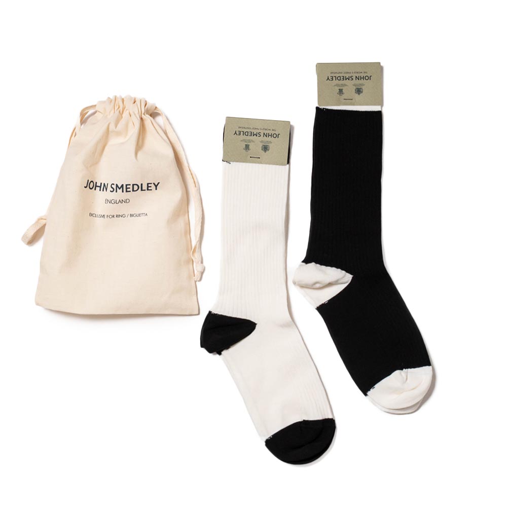 JOHN SMEDLEY リブ編みソックスセット JOHN SMEDLEY(ジョンスメドレー)CORTLAND グジ別注 ユニセックス バイ
