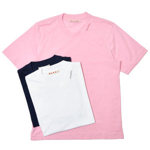 MARNI(マルニ)<BR>THJE0211X2/UTCZ68 3PACK クルーネックロゴ刺繍Tシャツ 正規品