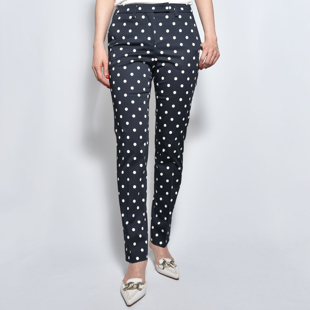 INCOTEX(インコテックス)1J1801/D6317 AMELIA ドット テーパードパンツ