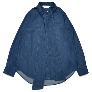 Juliette ブラウス TALLサイズ 〕 セレモニーピンタック ボウタイブラウス（76