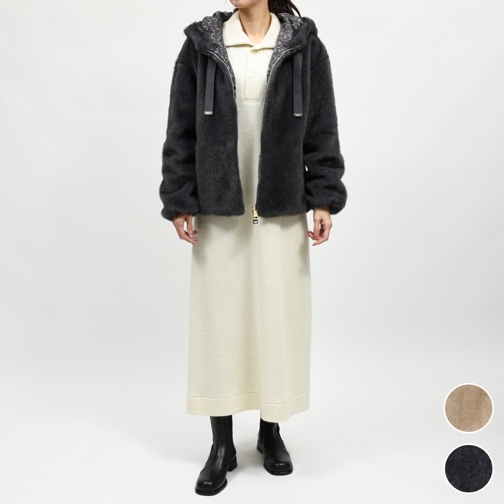HERNO（ヘルノ）GI000318D 12739 エコファーフーデットブルゾン