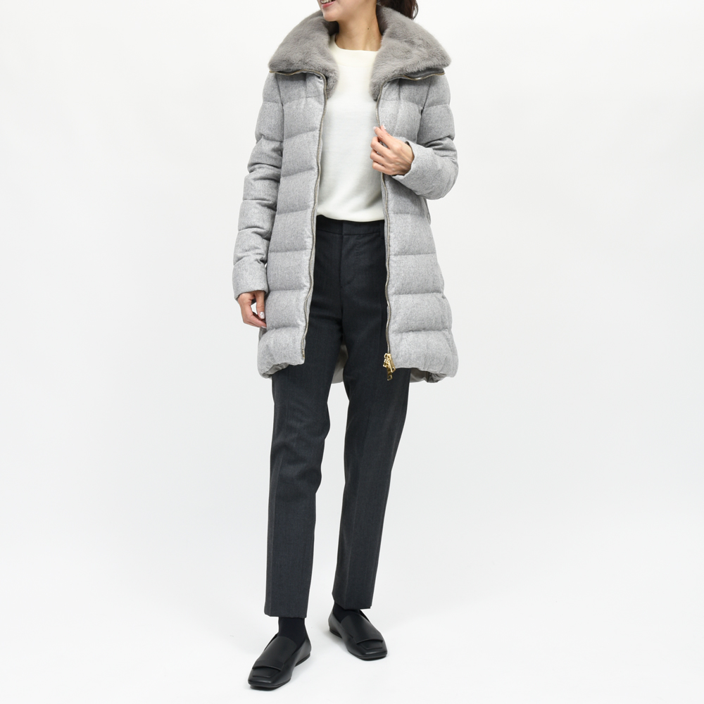 レディース 【HERNO/ヘルノ 】カシミヤ100%コート HERNO（ヘルノ）PI0379D-M09 38087 カシミヤダウンコート 24156002132