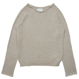 SCAGLIONE(スカリオーネ)<br> DEC074 コットンラウンドネックニット 26061000054