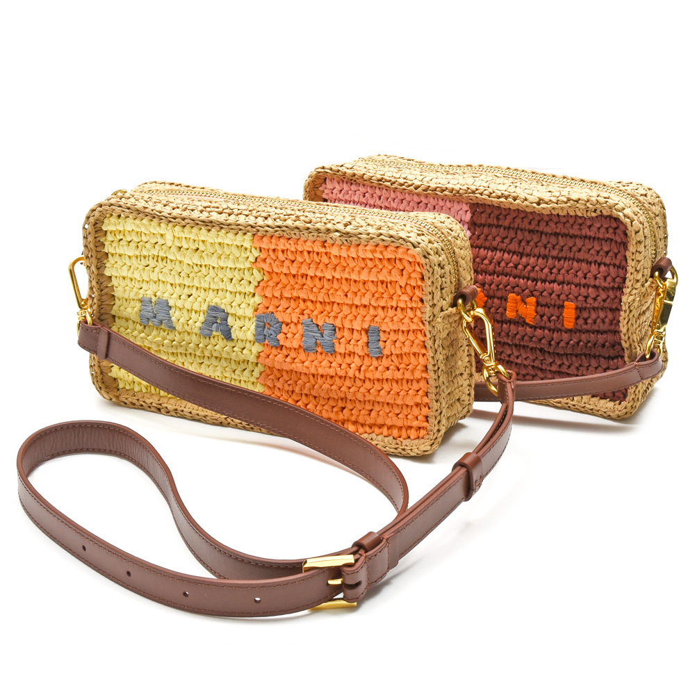MAISON N.H PARIS ビューティフルピープル　マルニ　MARNI MARNI（マルニ） SBMP0276U0 P9110 ラフィアシーサイドカメラバッグ