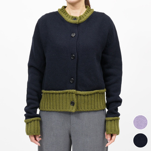 Marni 20AW オーバーサイズ フェルト ウール カーディガン S MARNI（マルニ）DMD0457Q0 UFH603 クルーネックウールカーディガン