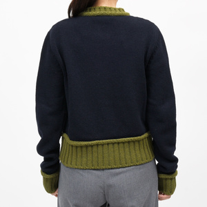 Marni 20AW オーバーサイズ フェルト ウール カーディガン S MARNI（マルニ）DMD0457Q0 UFH603 クルーネックウールカーディガン