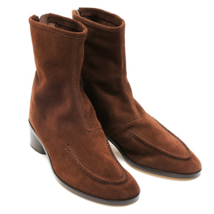 HEREU�i�փ����[�j<br> JULIOL BOOT CALF SUEDE HEELED �J�[�t�X�G�[�h�u�[�c 25062000077