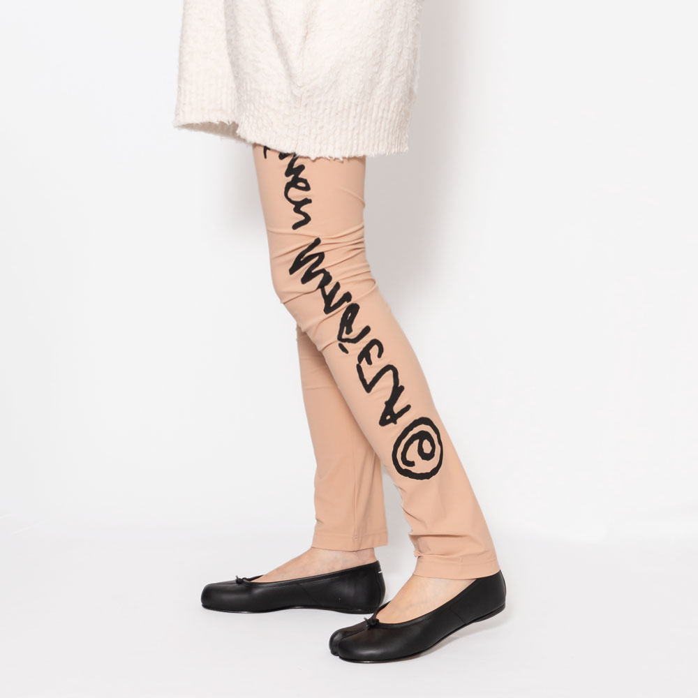 mm6 maison margiela ロゴレギンス - daterightstuff.com